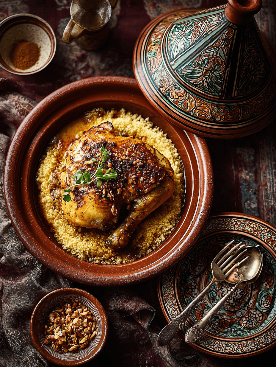 Chicken M'Chermel - traditional Moroccan cuisine at Riad Sa'eed